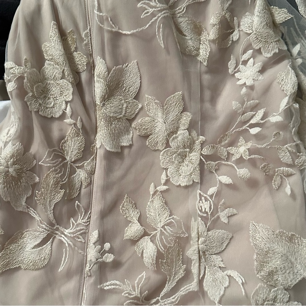 ALEX
EVENINGS
Embroidered Mock Jacket Dress Taupe--Beige
Size 10 - Picture 6 of 10